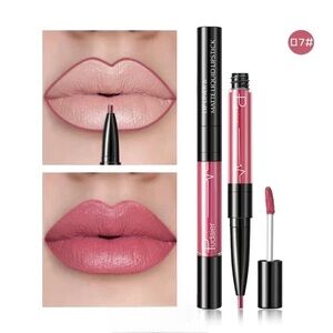 #7 Pudaier Cotton Candy Double Ended Lip Liner & Matte Liquid Lipstick